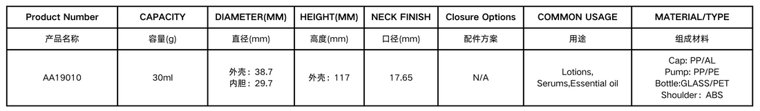 AA19010 (Airless & Glass)